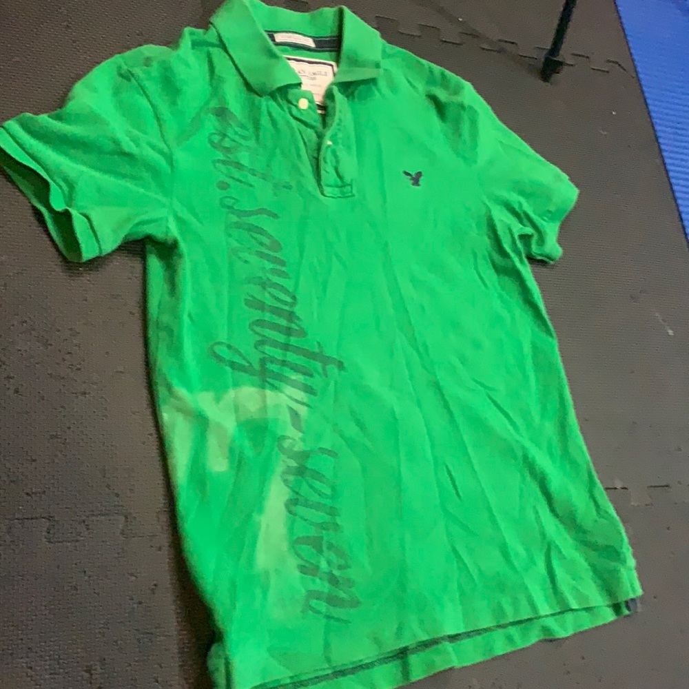 American Eagle Green Polo Size Medium
